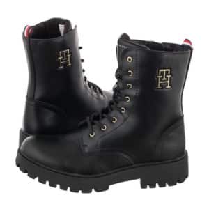 tommy hilfiger lace up bootie black t3a5 32392 1355 999 th522 a saapad
